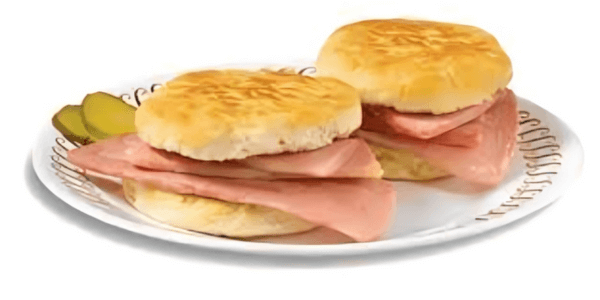 2 country ham biscuits