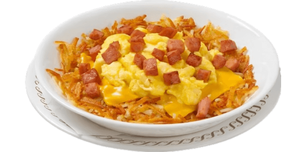 Waffle House Ham Egg & Cheese Hashbrown Bowl in 2024